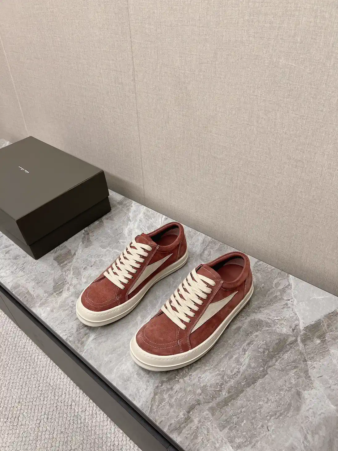 Rick Owens Suede Low-Top Casual Sneakers image 1