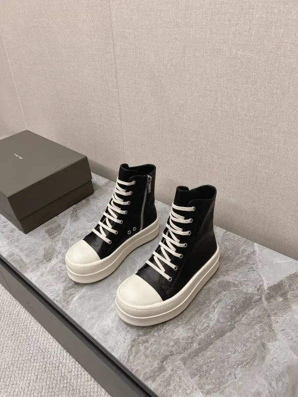 Rick Owens Main Line Watermelon Toe High-Top Platform Sneakers image 1