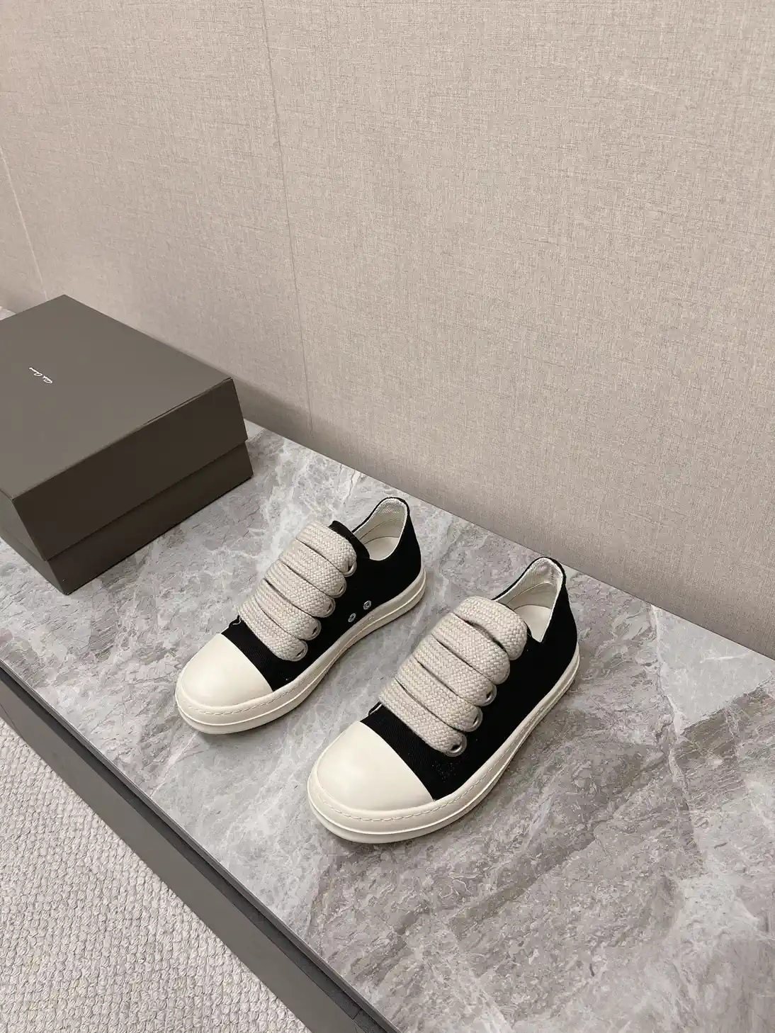 Rick Owens Main Line Watermelon Head Denim Sneakers image 1