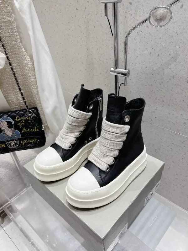 Rick Owens High Top Platform Lace Up Boots image 1