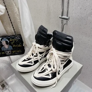 Rick Owens 24ss High-Top Lace-Up Biker Boots image 1