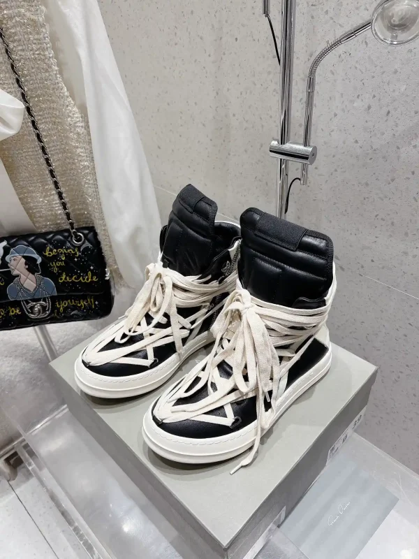 Rick Owens 24ss High-Top Lace-Up Biker Boots image 1