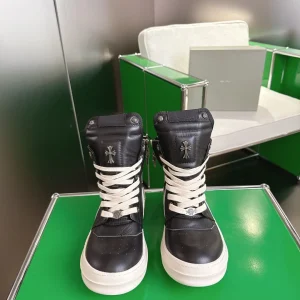 EDFU Full Grain Cowhide Retro High-Top Casual Sneakers image 1