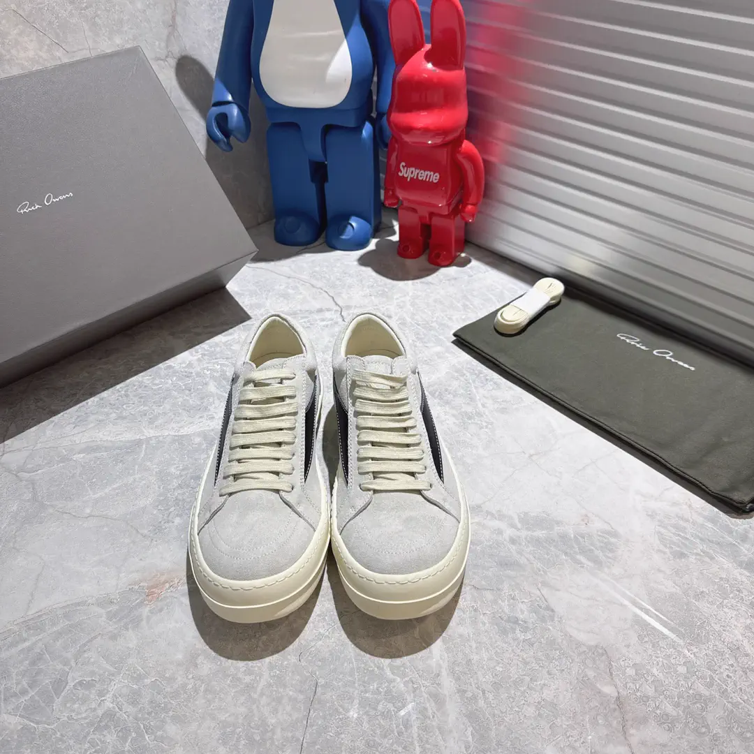 Rick Owens Suede Low-Top Sneakers image 1