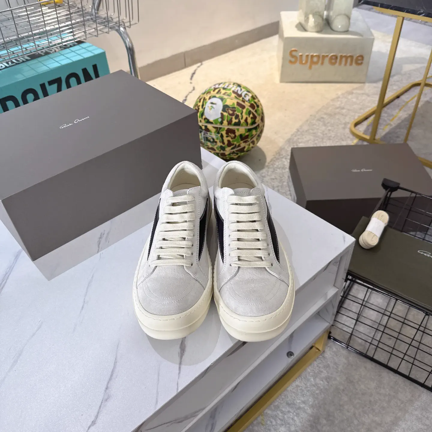 Rick Owens Suede Low-Top Casual Sneakers image 1