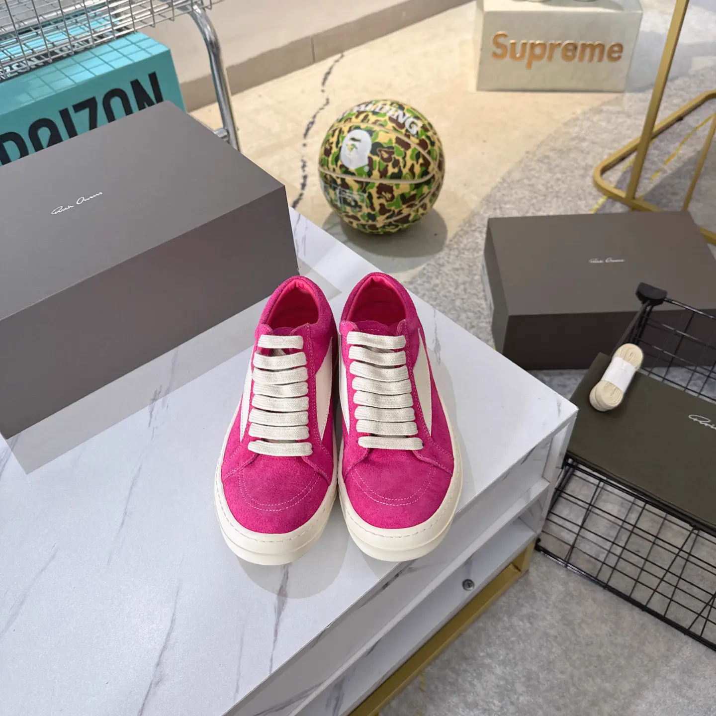 Rick Owens Suede Low-Top Casual Sneakers image 1
