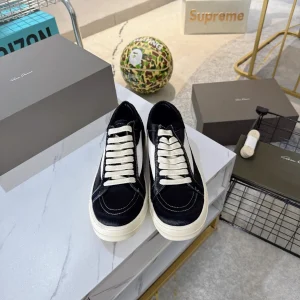 Rick Owens New Suede Cowhide Low-Top Sneakers image 1