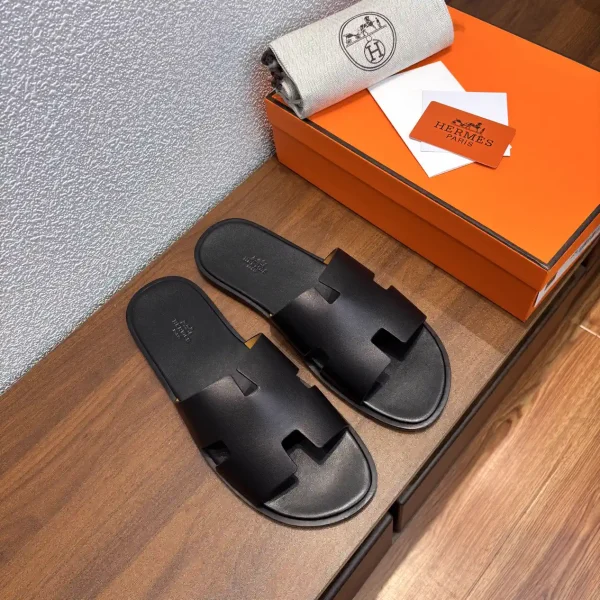 Hermes Men's Leather Slippers image 1