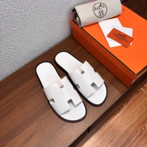 Hermes Men's Leather Slippers Multi-color image 1