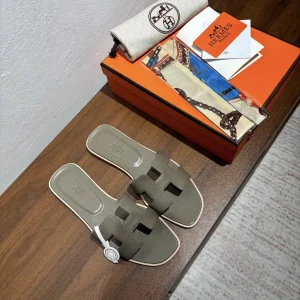 Hermes Oran Epsom Leather Sandals image 1