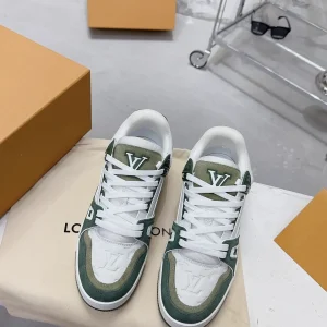 Dark Green LV Trainer Sneakers image 1