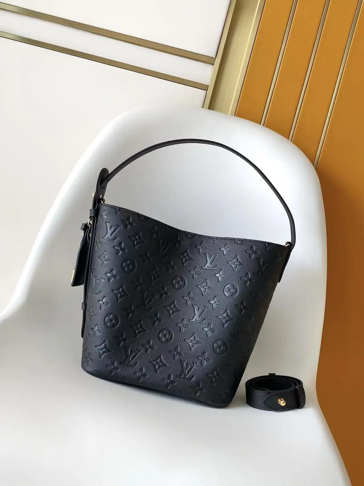 Louis Vuitton Monogram Black Bucket Bag image 1