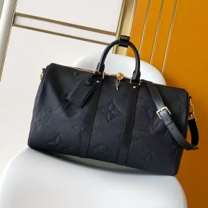 Louis Vuitton Black Monogram Empreinte Keepall Bandoulière 45 Duffle Bag image 1