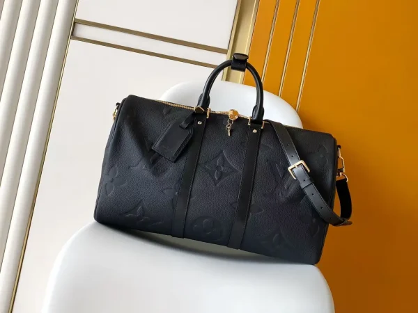 Louis Vuitton Black Monogram Empreinte Keepall Bandoulière 45 Duffle Bag image 1