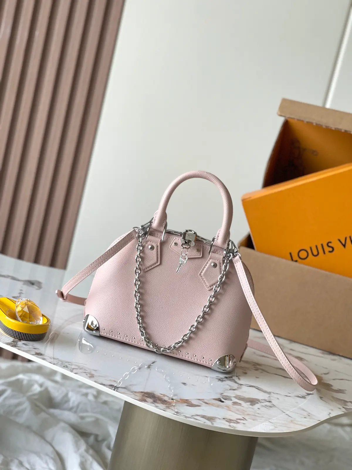 Louis Vuitton Light Pink Alma BB Top Handle Bag image 1