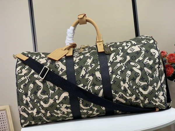 Louis Vuitton Camouflage Monogram Keepall 55 Duffle Bag image 1