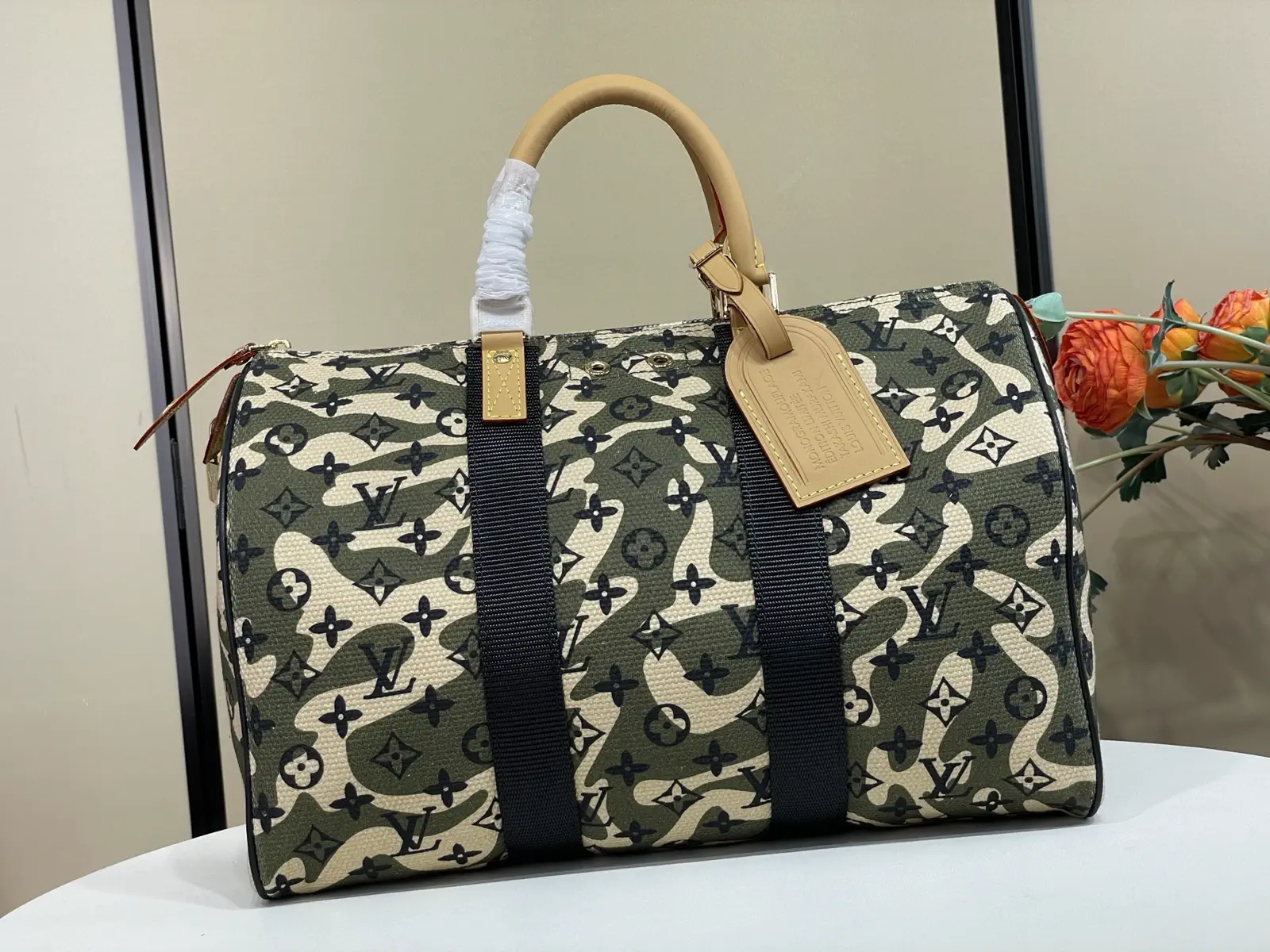 Louis Vuitton Camouflage Monogram Keepall Bandoulière 35 Duffle Bag image 1
