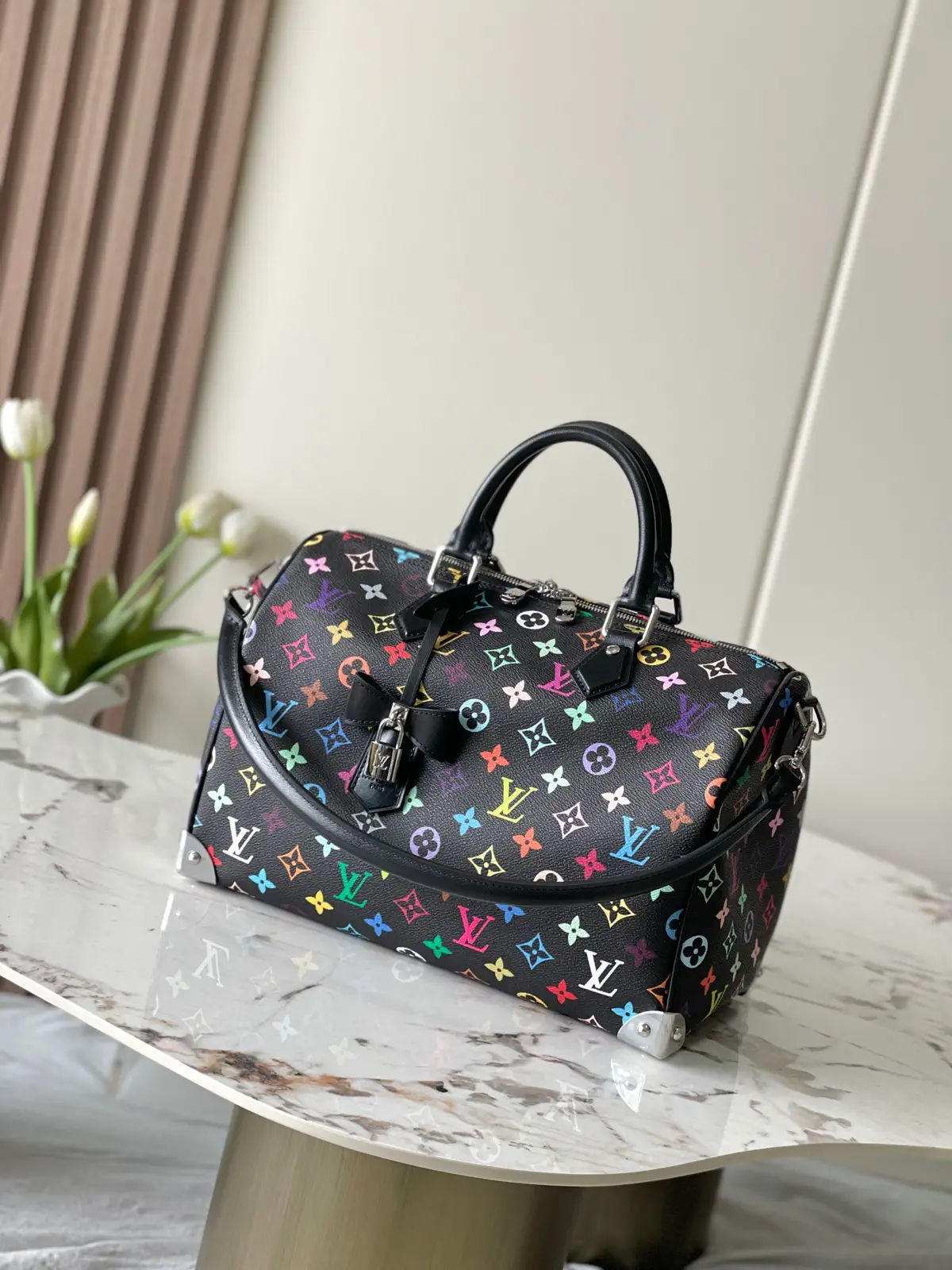 Louis Vuitton Speedy Soft 30 Multicolor Monogram Top Handle Bag image 1