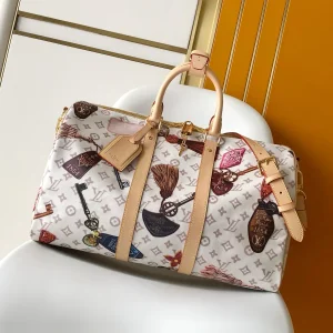 Louis Vuitton Monogram Dune Keepall Bandoulière 45 Duffle Bag image 1