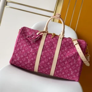 Louis Vuitton Monogram Denim Keepall Bandoulière 45 Duffle Bag image 1
