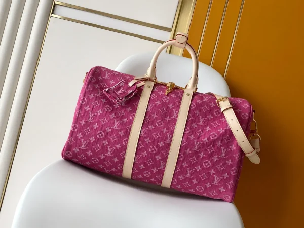 Louis Vuitton Monogram Denim Keepall Bandoulière 45 Duffle Bag image 1