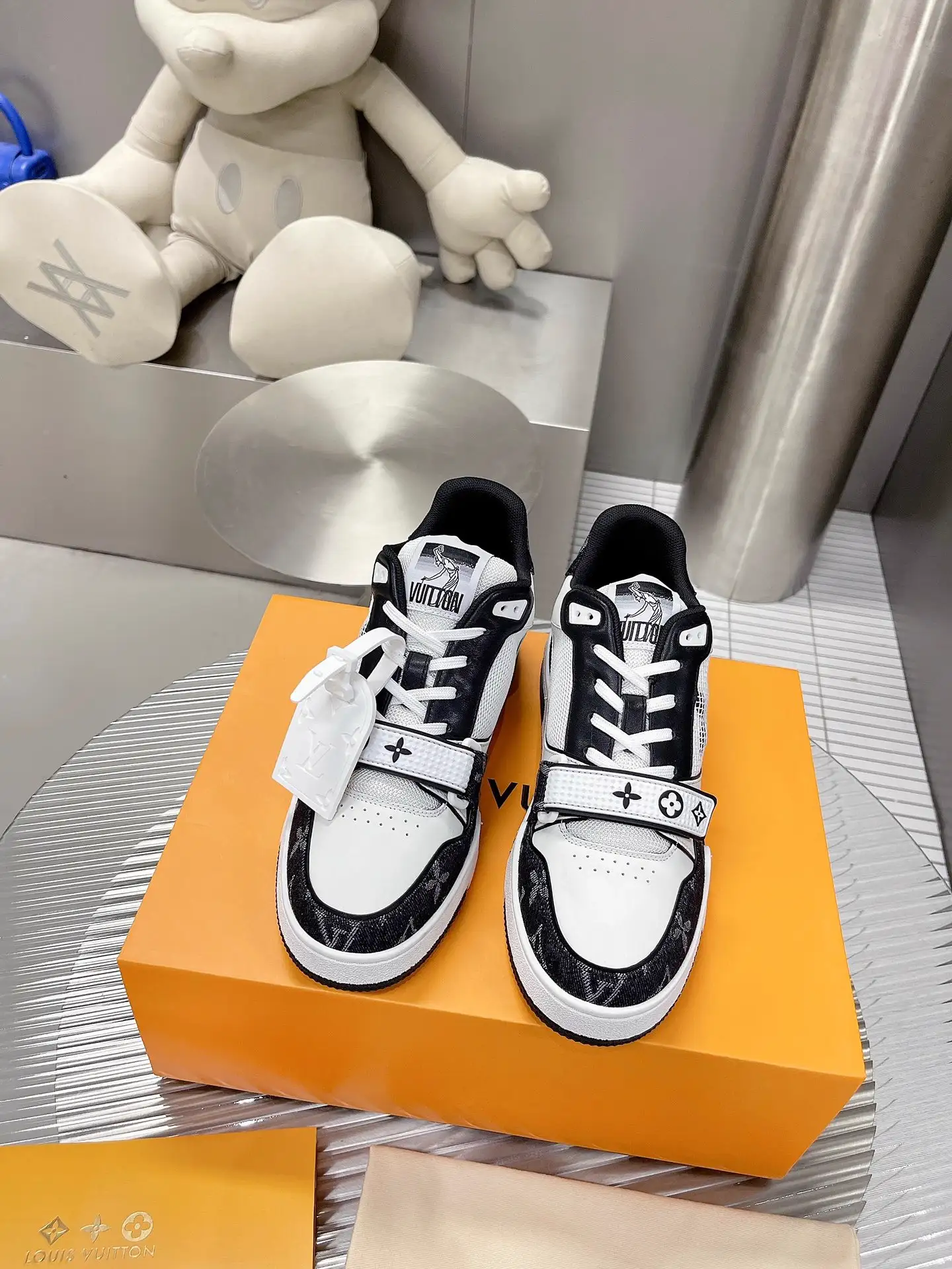 Virgin Abloh Retro Basketball Sneakers image 1