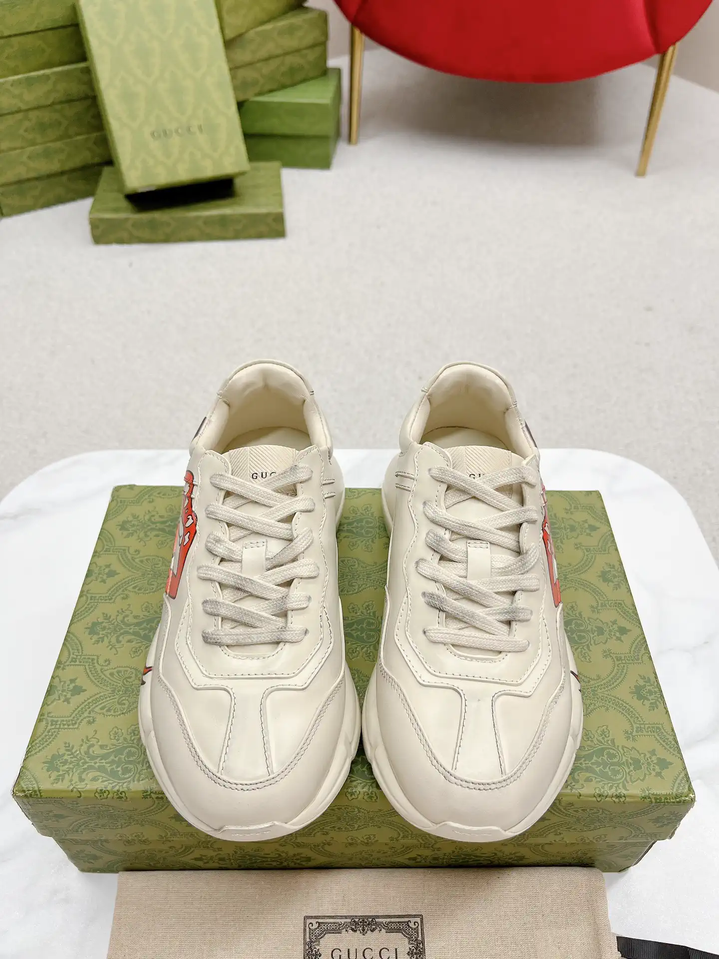 Gucci Unisex Chunky Sneakers with Side Graphic image 1