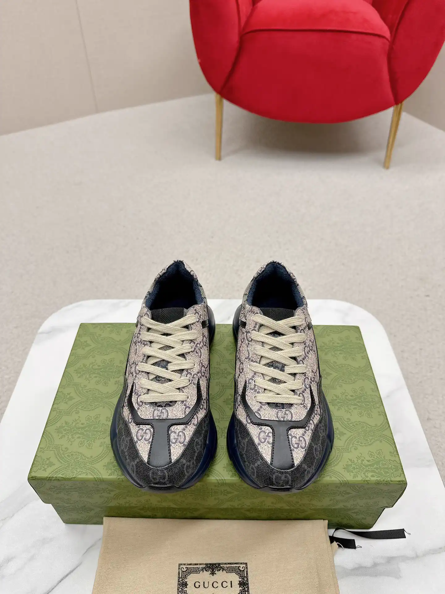 Gucci GG Monogram Chunky Sneakers image 1