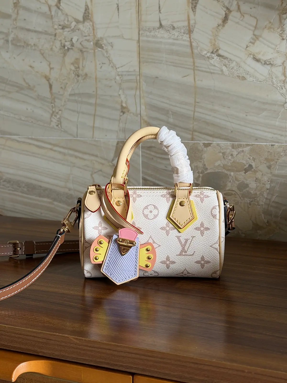 Louis Vuitton Nano Speedy Monogram Dune Top Handle Bag image 1