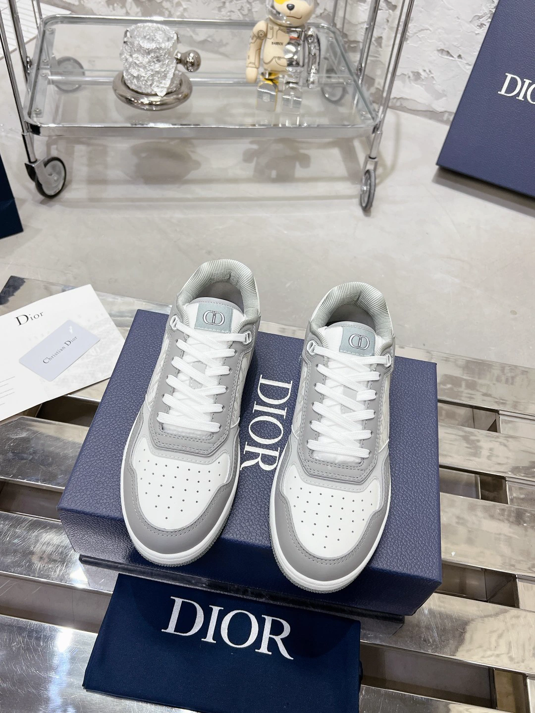 Unisex Denim Monogram Stone Texture Casual Shoes image 1