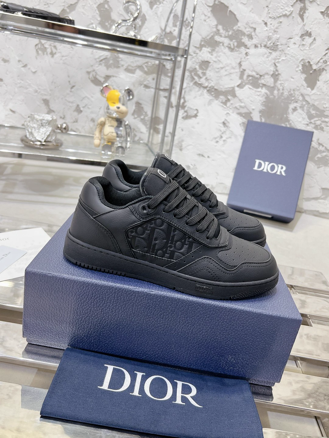 Couple Denim Monogram Stone Texture Casual Shoes image 1