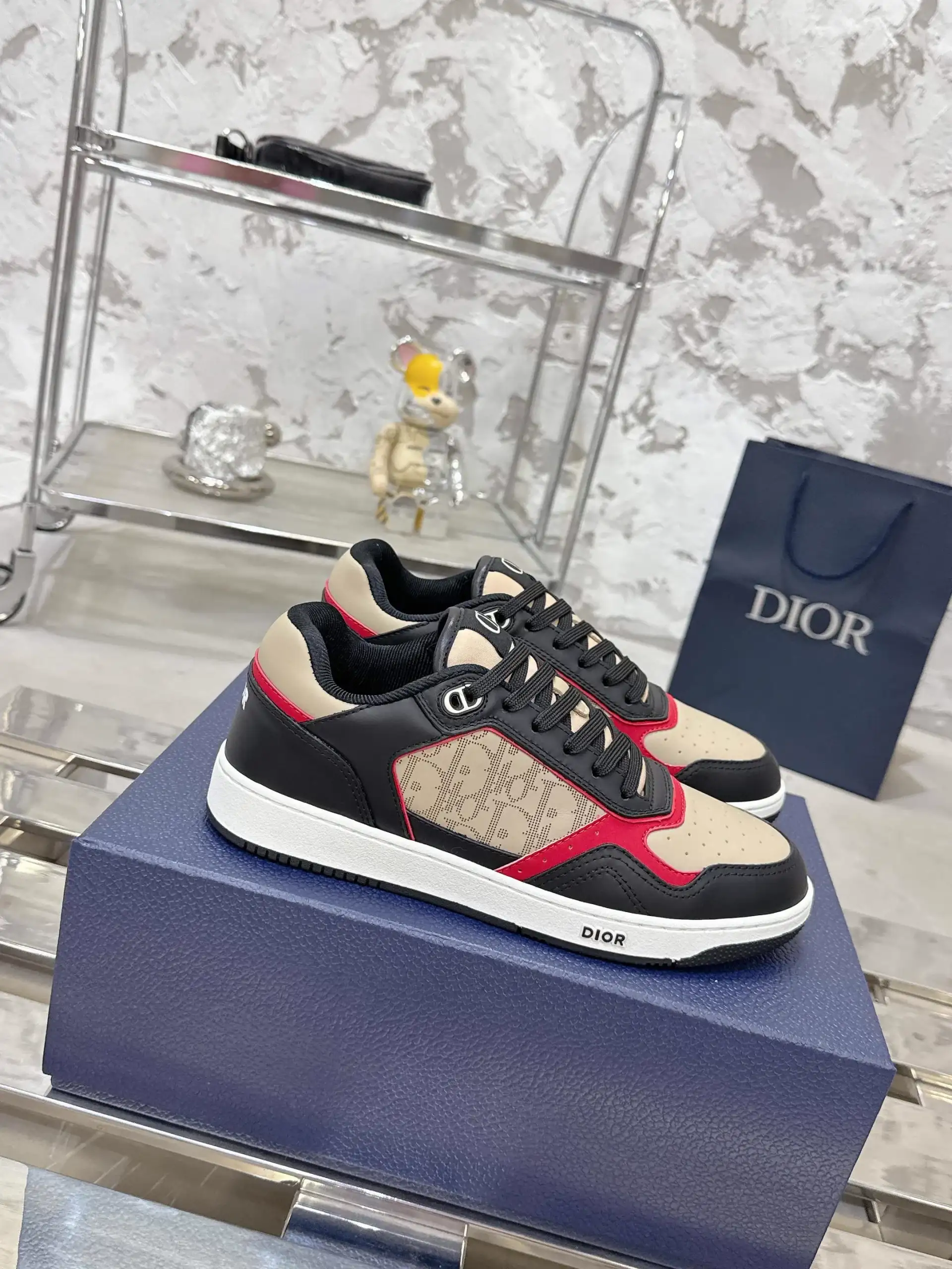 Unisex Monogram Stone Texture Casual Shoes image 1