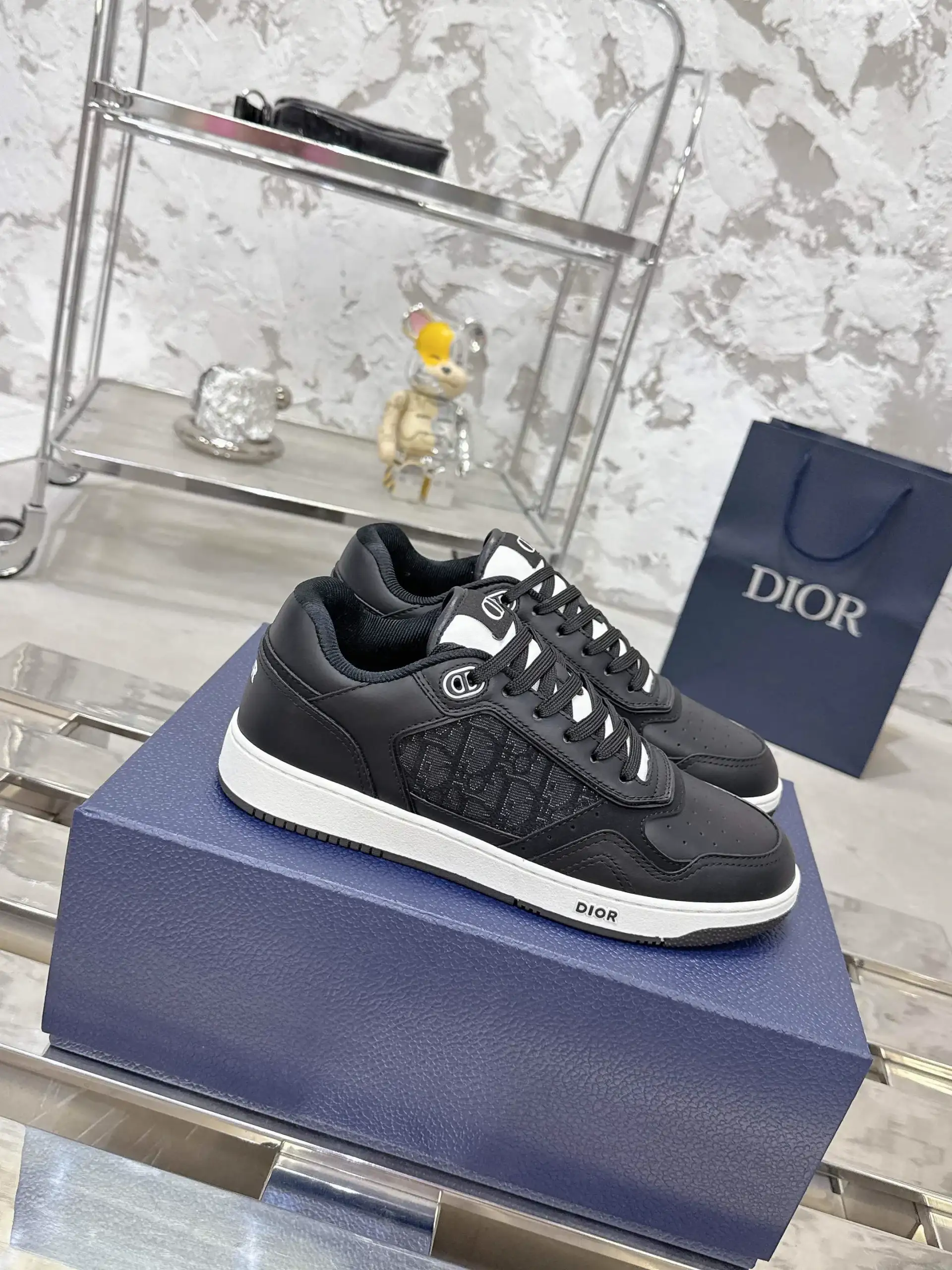 Couple Style Monogram Stone Texture Casual Shoes image 1