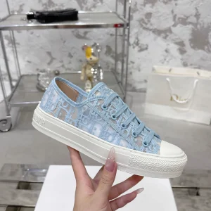 Dior Walkn Series Oblique Embroidered Platform Canvas Shoes image 1