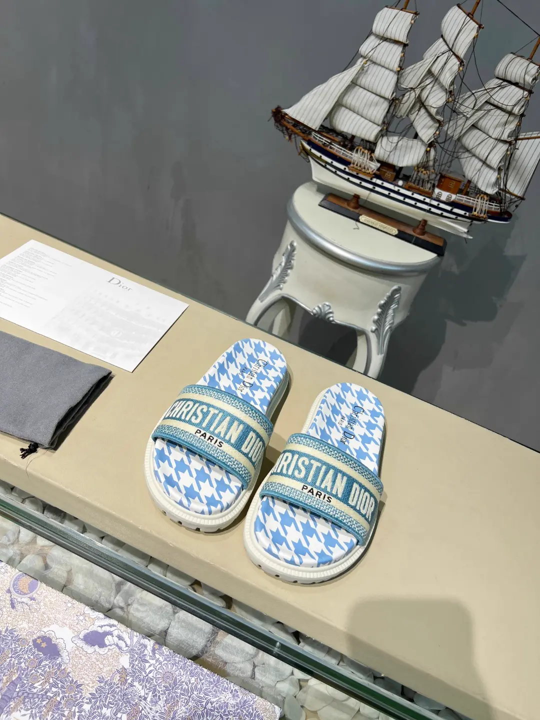 DIOR Early Spring Jacquard Embroidery Platform Slippers image 1