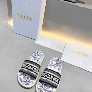 DIOR Early Spring Jacquard Embroidery Platform Slippers image 1