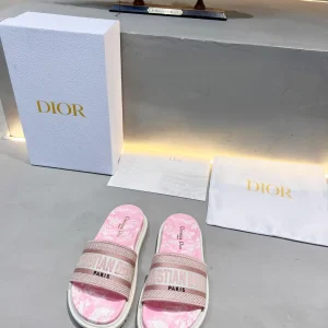DIOR Early Spring Embroidered Platform Slippers image 1