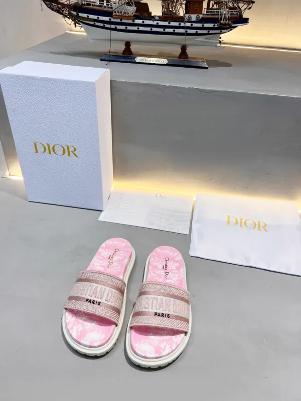 DIOR Early Spring Embroidered Platform Slippers image 1