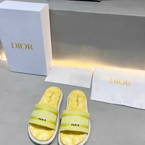 DIOR Early Spring New Jacquard Embroidery Platform Slippers image 1