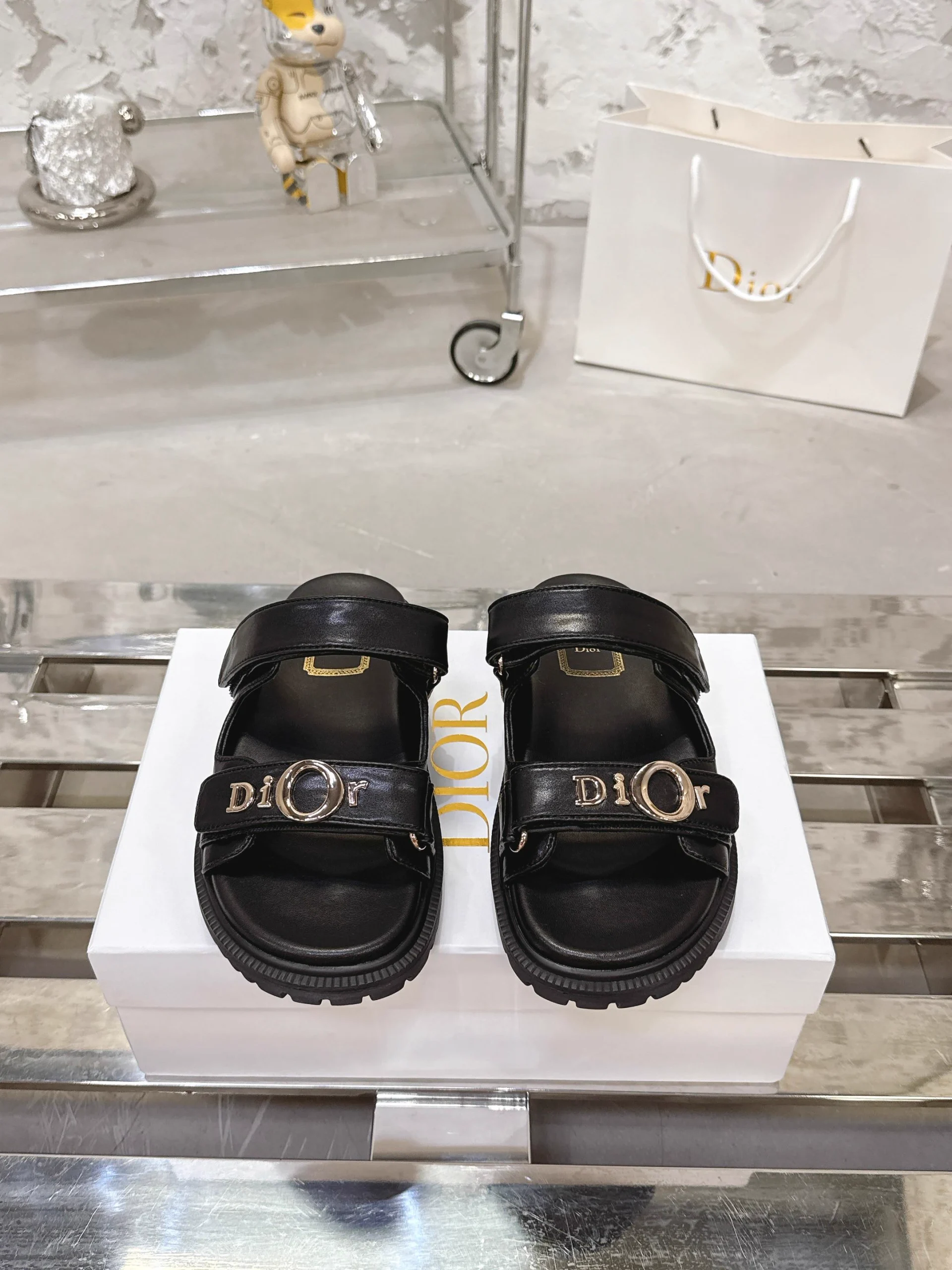 Dior Dioract Series Thick Sole Velcro Sandals image 1