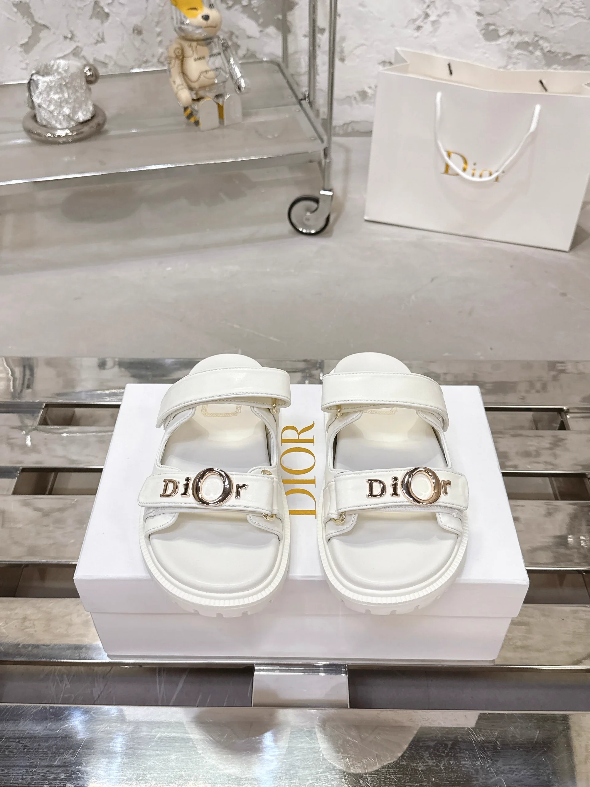 Dior Dioract Series Thick Sole Velcro Sandal Slippers image 1