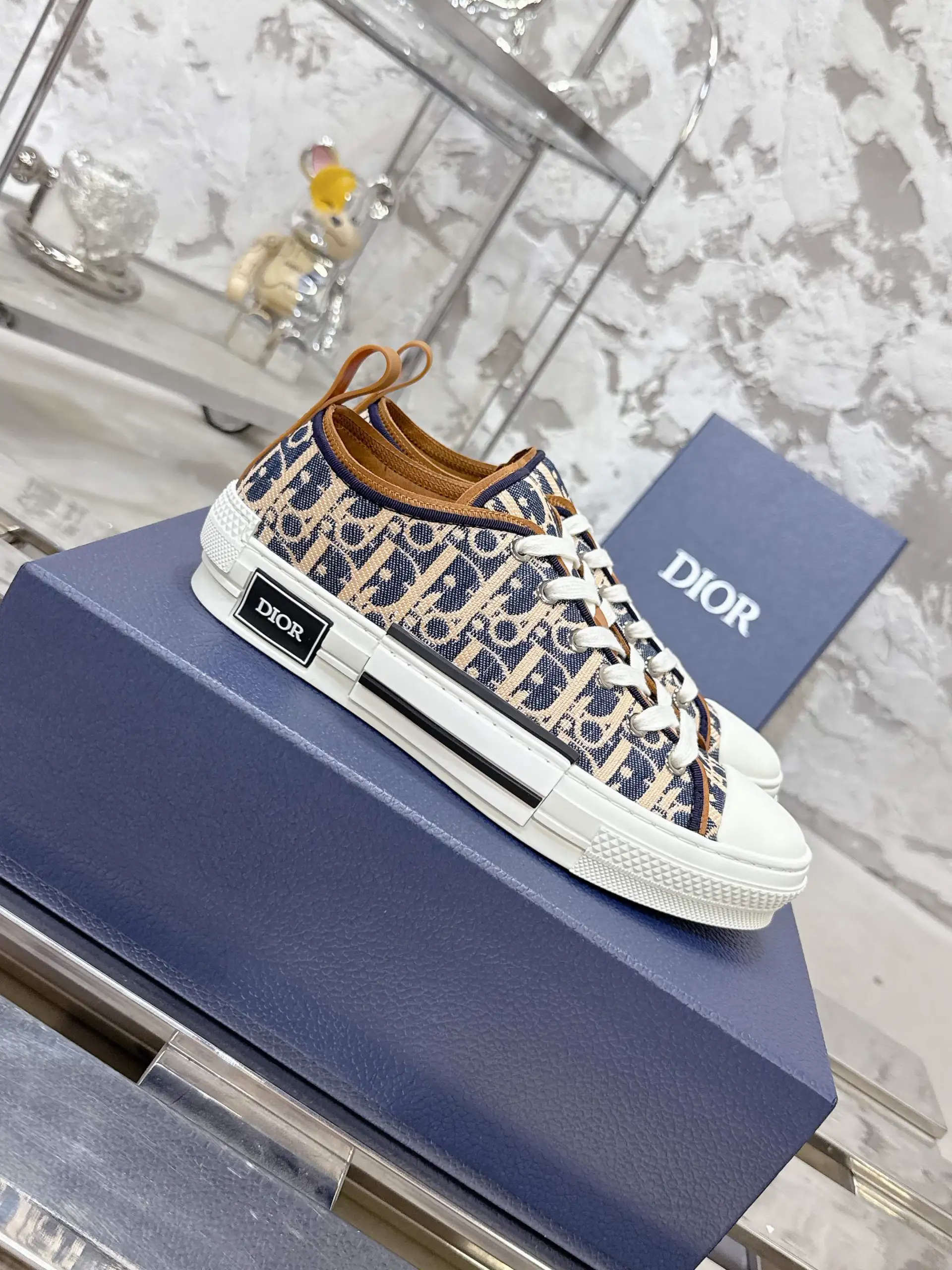 Dior B23 Classic Series High and Low Top Shoes image 1
