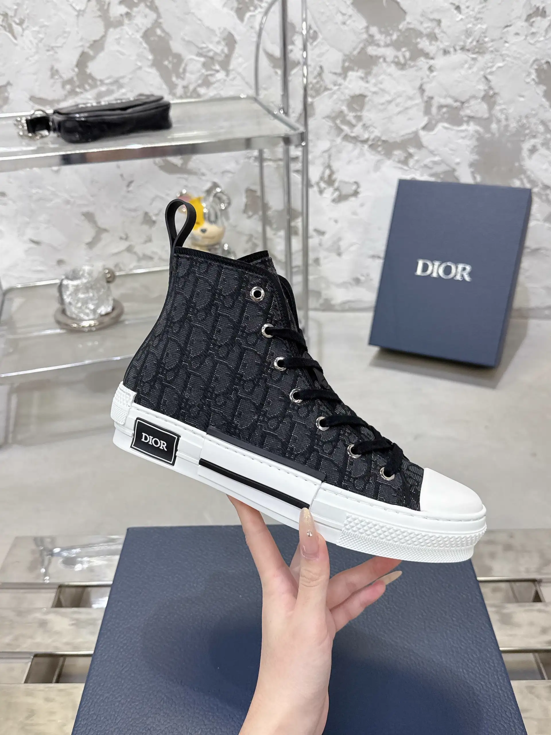 Dior B23 Classic Series High and Low Top Unisex Shoes image 1