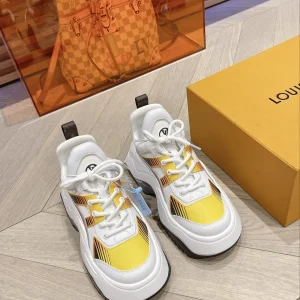 Louis Vuitton Trainer Sneaker Thick Sole Colorblock Low Top Casual Shoes image 1