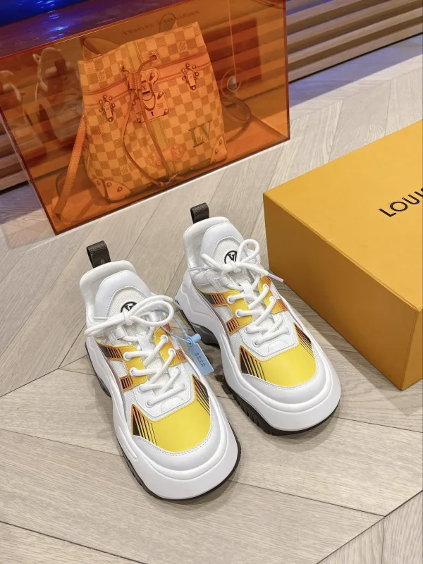 Louis Vuitton Trainer Sneaker Thick Sole Colorblock Low Top Casual Shoes image 1