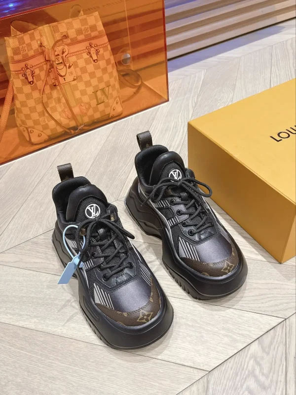 Louis Vuitton Trainer Sneaker Thick Sole Colorblock Low Top Casual Shoes image 1