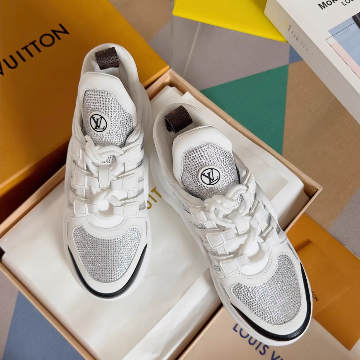 Louis Vuitton Archlight Sneakers with Rhinestones and Ribbon image 1