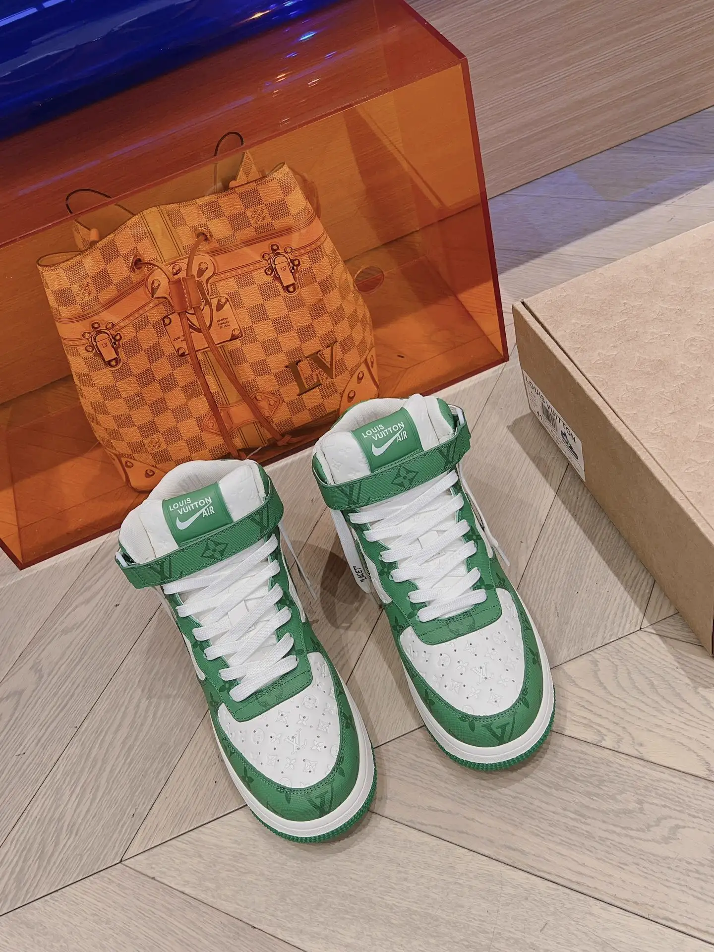LV & Nike Co-branded High-top Casual Sneakers image 1