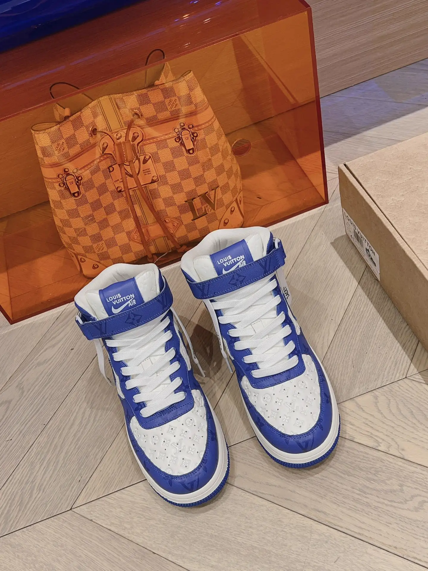 LV & Nike Co-branded High-top Casual Sneakers image 1
