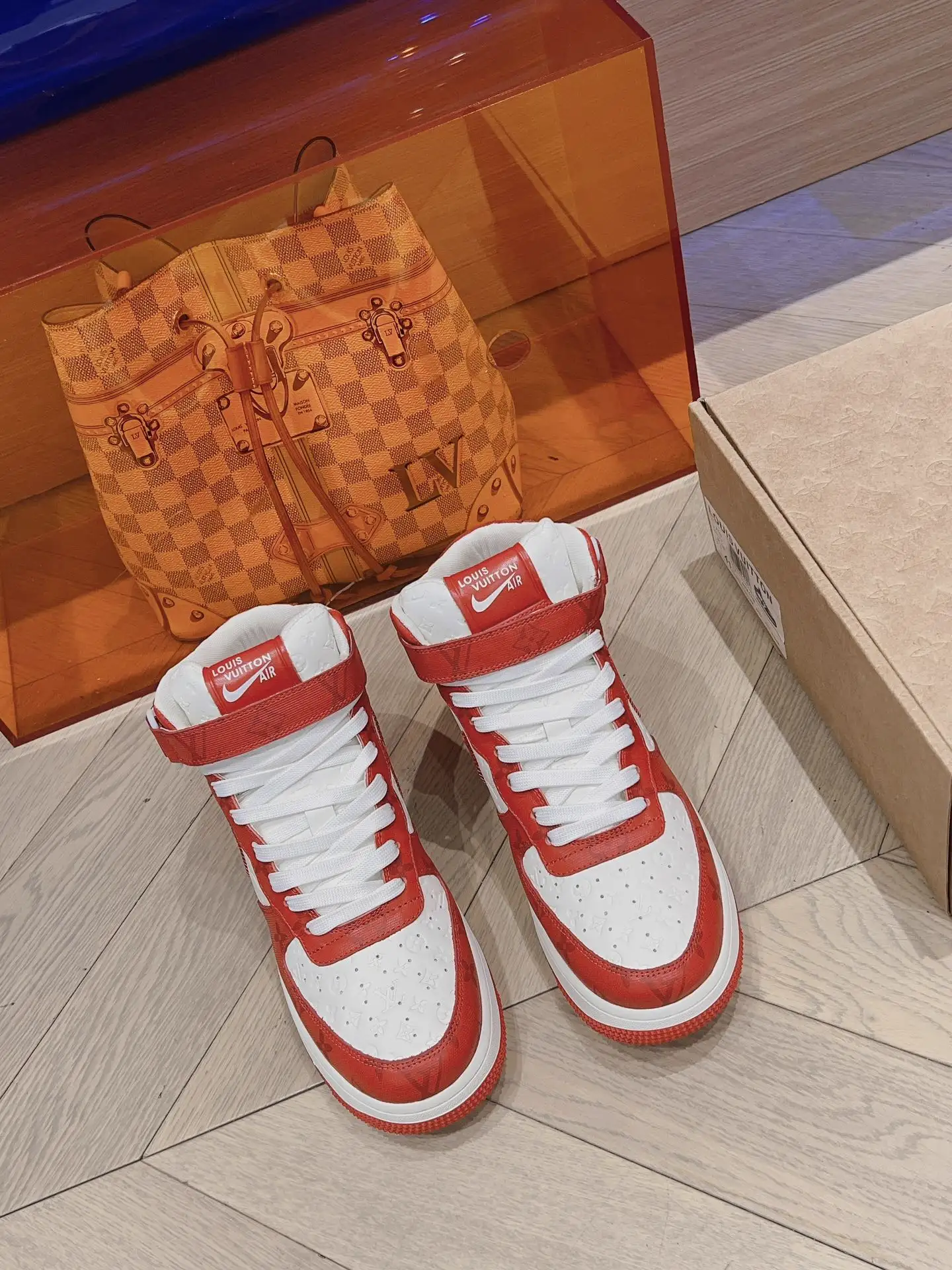 LV & Nike Co-branded High-top Casual Sneakers image 1